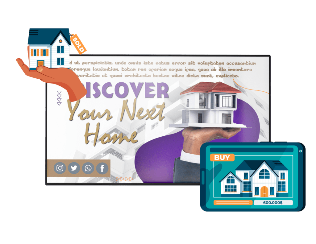 Solución de Cartelería Digital para Inmobiliaria
